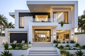 do 3d exterior design, 3d interior design, 3d design of house, cafe, restaurant