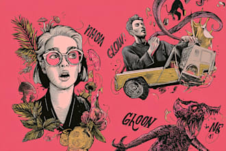 create amazing retro vintage with draw art