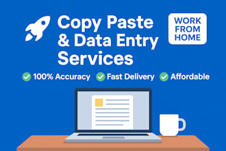do copy paste, data entry, and file conversion with masterful accuracy
