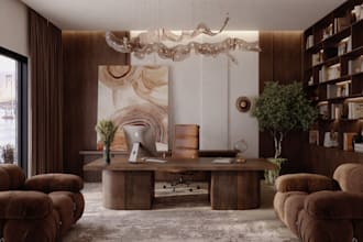design 3d home office interior layout meeting room coworkspace warehouse factory