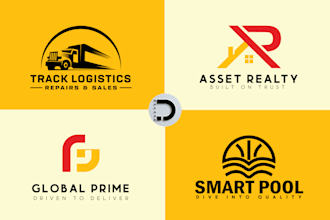 do minimalist custom business logo design and redesign