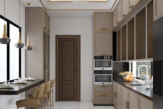 create realistic 3d kitchen renderings