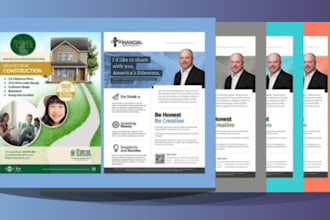 design social media posts, flyers, brochures, postcards and promo videos