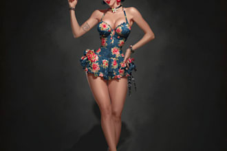 draw a pin up girl and pin up girl