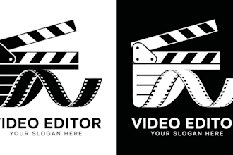 create a custom film logo with reel and camera elements