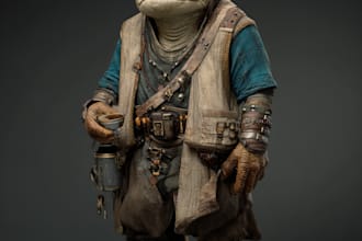 draw star wars, game character or sci fi game character art