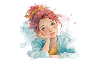 create watercolor character art