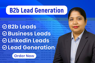 provide high quality b2b leads with verified email and contact details