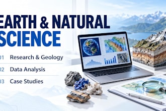 do assigned natural science research, earth geology, data analysis, case study