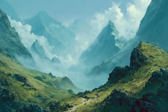 fantasy dnd background, landscape