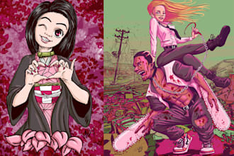 custom anime and manga artwork