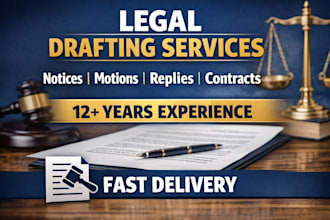 draft legal notices, motions, replies, business contracts