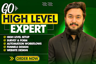 gohighlevel expert for funnels, automation, websites, CRM setup and migration