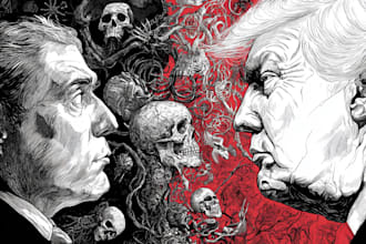 design political cartoon or cartoon caricature