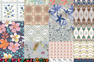 unique design, floral patterns, seamless patterns geometrics