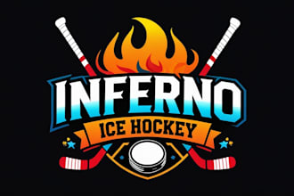 create wonderful and excellent hockey logo design