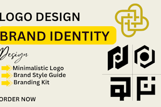 design logo and brand identity, brand style guide, branding kit