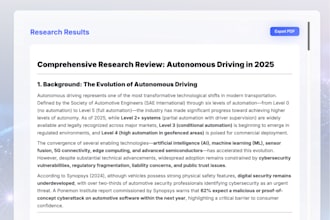 provide ai powered research and analysis reports projects