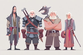 draw anime and game style characters art
