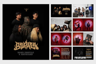design a band profile, proposal, band tour deck