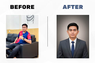 professional headshot with suit and clean background