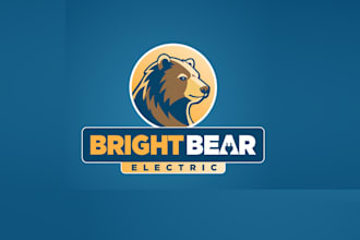 design timeless mascot bright bear logo