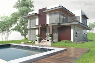 restyle 3d beach lounge, cabana, beach house, resort layout, eco tourism design