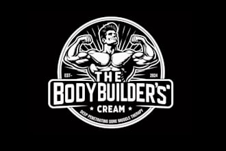 create awesome and gorgeous bodybuilder logo design