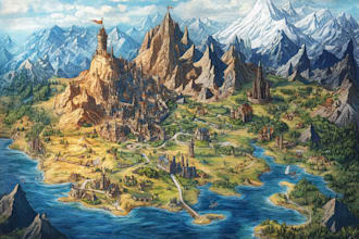 make fantasy map design map illustration city map world map