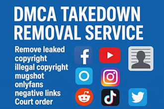 remove leaked onlyfans mugshot negative links bad article fb ig yt under dmca