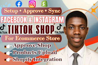 setup tiktok shop, facebook shop, and instagram shop for your ecommerce store
