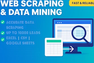 do data scraping, web scraping and data mining