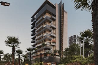 renovate 3d city hotel,greenhouse,facade design,cgi patio,d5 lodge house render