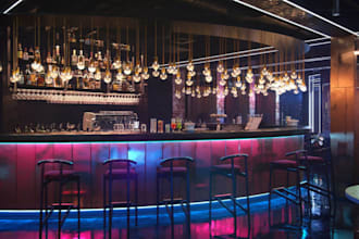 rebuild 3d modern restaurant,bar interior design,cafe,nightclub,lumion rendering