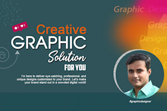 creative graphic design for logo, posters, thumbnails
