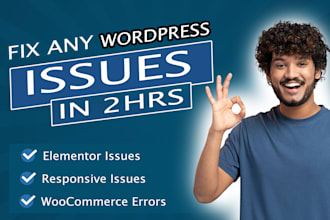fix wordpress or woocommerce bug fix, website bug fix, and elementor bug fix