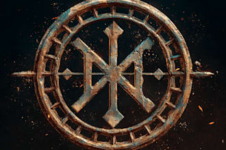 design an fantasy medieval monogram or badge logo