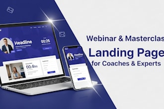 create a high converting webinar or masterclass landing page for coaches