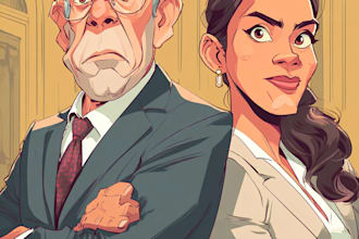 draw satire, editorial or political cartoons for you