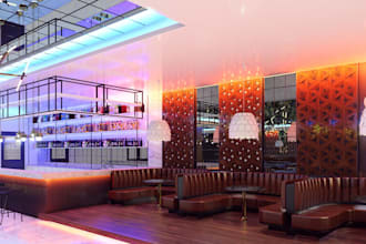 elevate elegant wine bar,redesign furniture layout,seating area,rendervip lounge