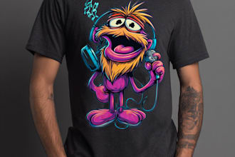 draw a funny t shirt design for clothing