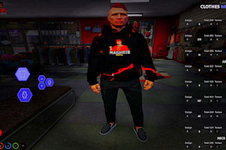 custom fivem server tshirt design with log