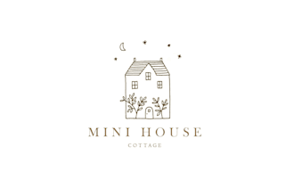 design mini house cottage logo
