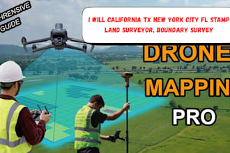 california tx new york city fl stamp land surveyor, boundary survey