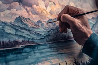 make digital watercolor illustration