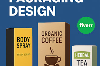 create professional product packaging box design and amazon packaging design