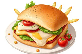 draw any food illustration you want