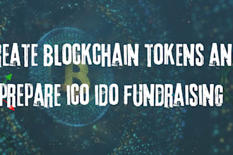 create blockchain tokens and prepare ico ido fundraising