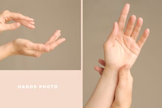 do hand photo for your product or service