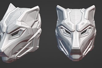 create 3d cosplay mask, 3d helmet, 3d mask, body cosplay, 3d armor, 3d shield